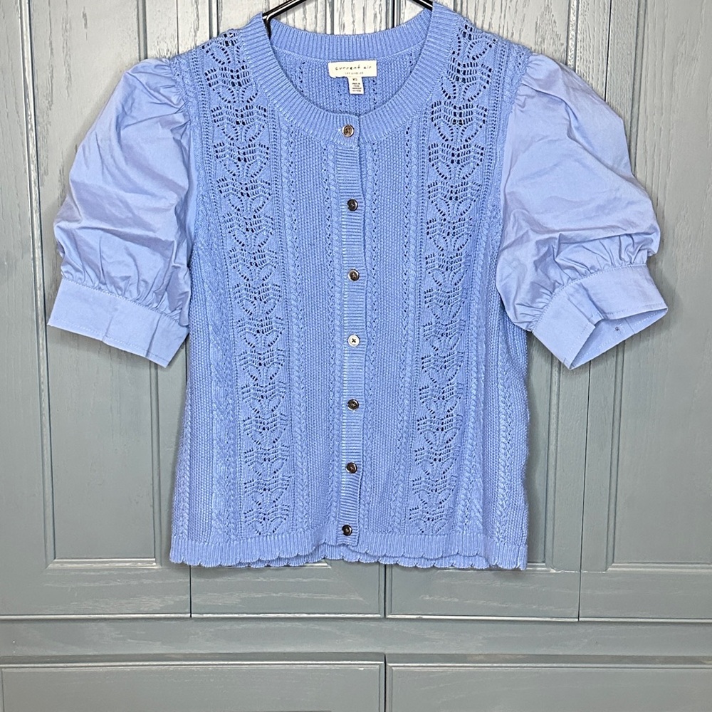 Current Air Sky Blue Knit Cardigan